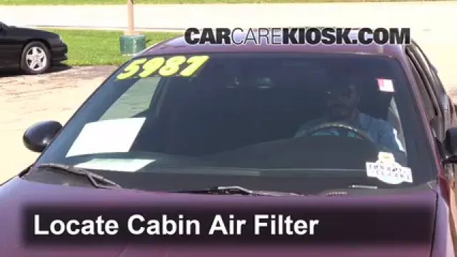 2001 Chevrolet Monte Carlo LS 3.4L V6 Filtro de aire (interior) Cambio